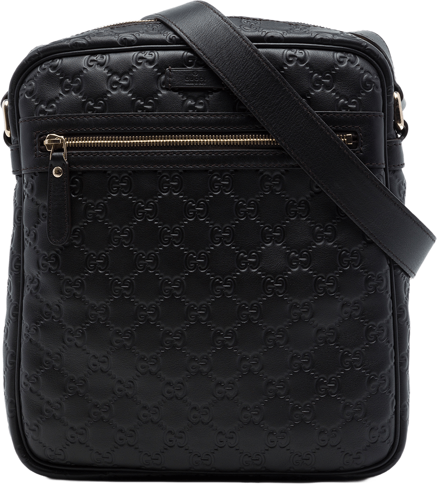 Gucci Guccissima Crossbody, från Luxclusif, i färgen svart.