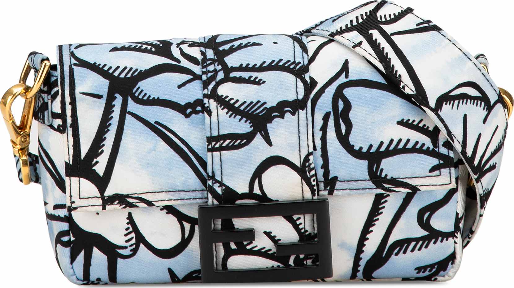 Fendi Joshua Vides Mini Nylon Convertible Baguette Crossbody