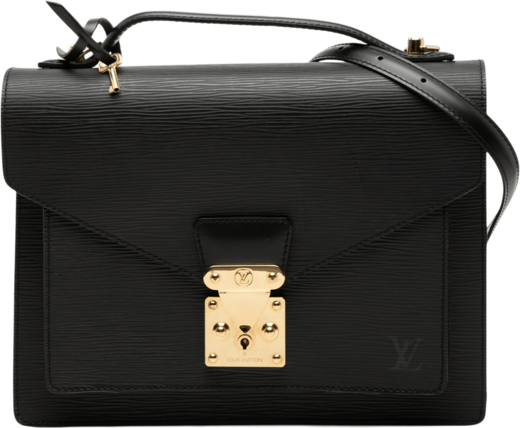 Louis Vuitton Epi Monceau 28, från Luxclusif, i färgen black.