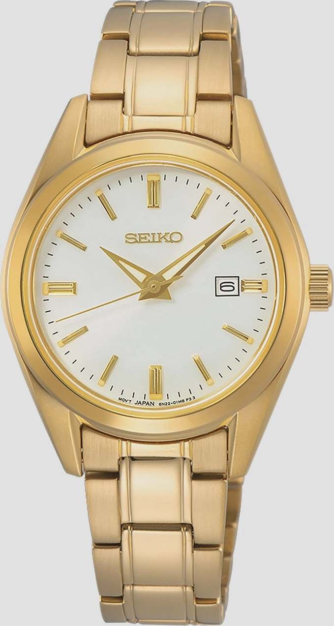 Seiko Classic Vit/guld, Metallband - Sur632p1, från Seiko, i färgen 1.