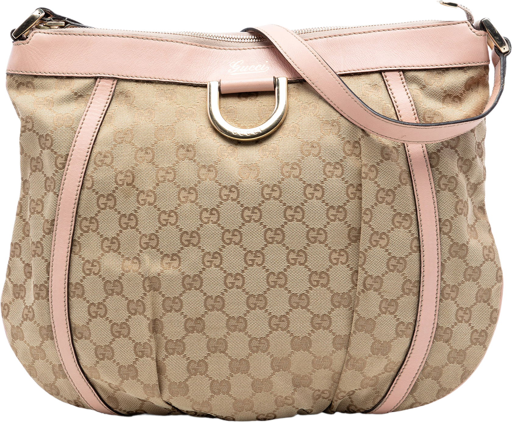 Gucci Gg Canvas Abbey D Ring Crossbody, från Luxclusif, i färgen beige.