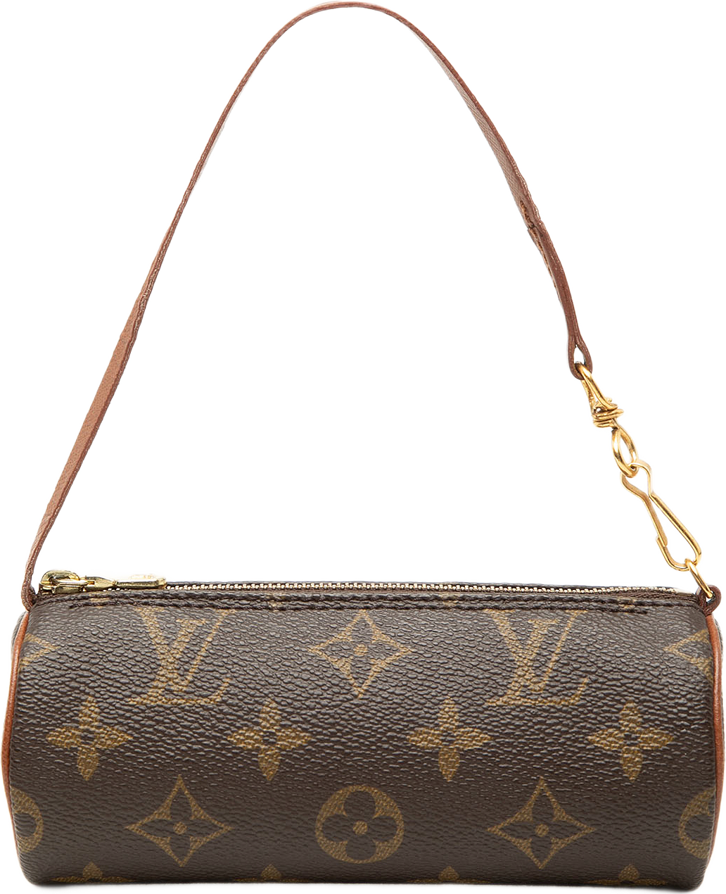 Louis Vuitton Monogram Papillon Pochette, från Luxclusif, i färgen brun.