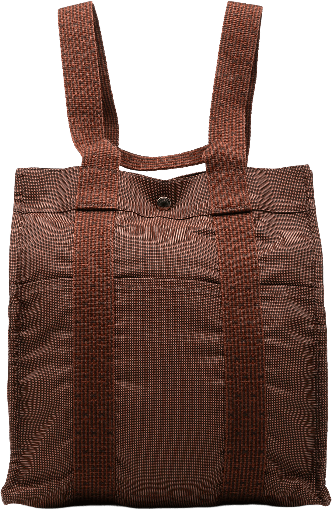 Hermès Canvas Herline Backpack Mm, från Luxclusif, i färgen brown.