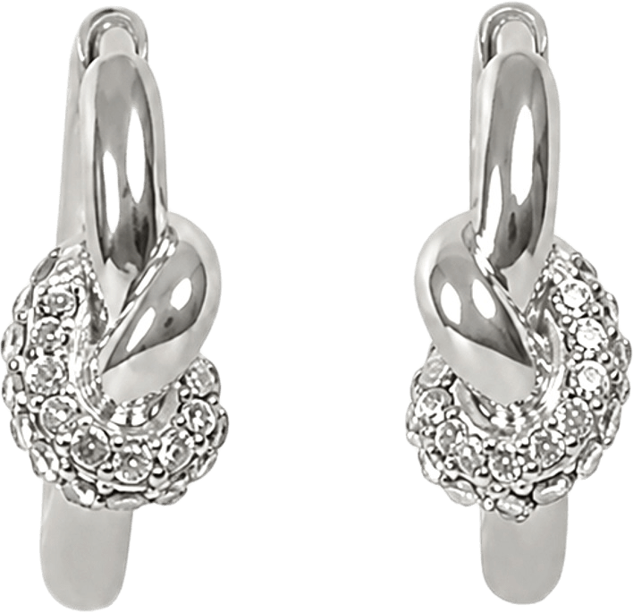 Everly Small Knot Crystal Ring Ear 15mm, från SNÖ of Sweden, i färgen s/clear.