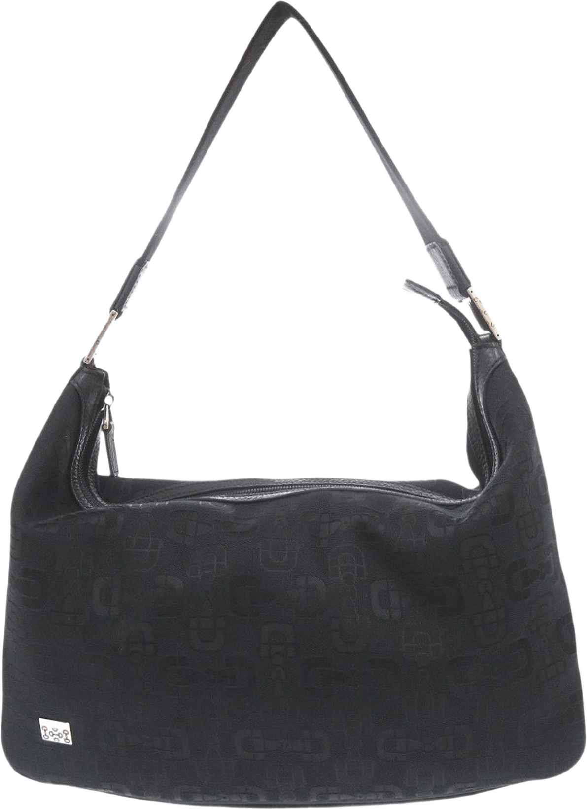 Gucci Horsebit Canvas Shoulder Bag, från Luxclusif, i färgen black.