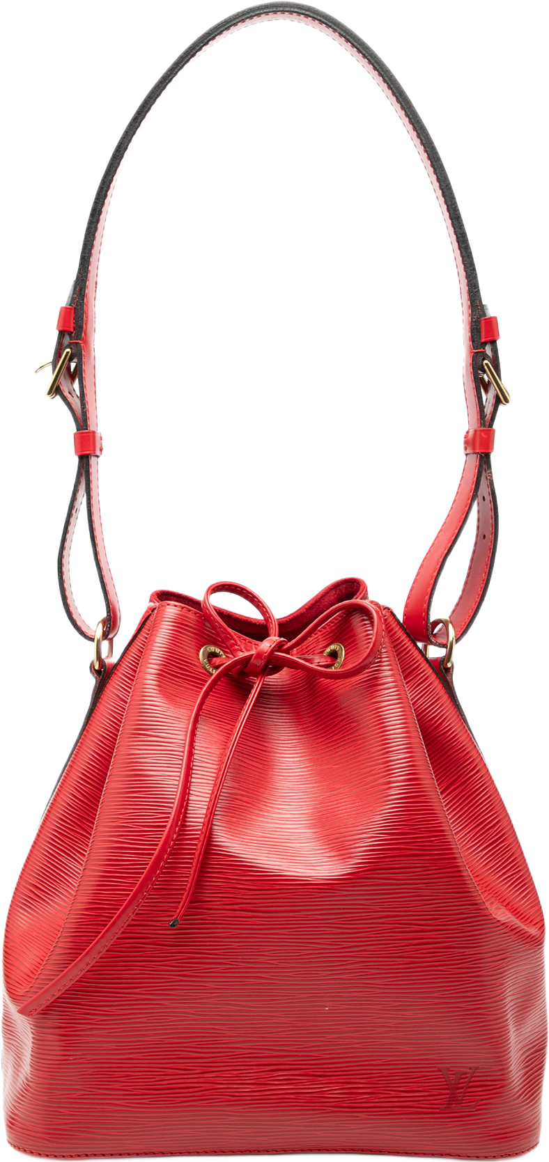 Louis Vuitton Epi Petit Noe, från Luxclusif, i färgen red.