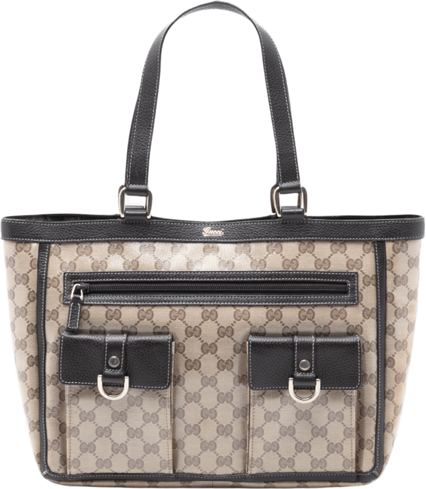 Gucci Gg Crystal Abbey D Ring Tote, från Luxclusif, i färgen beige.
