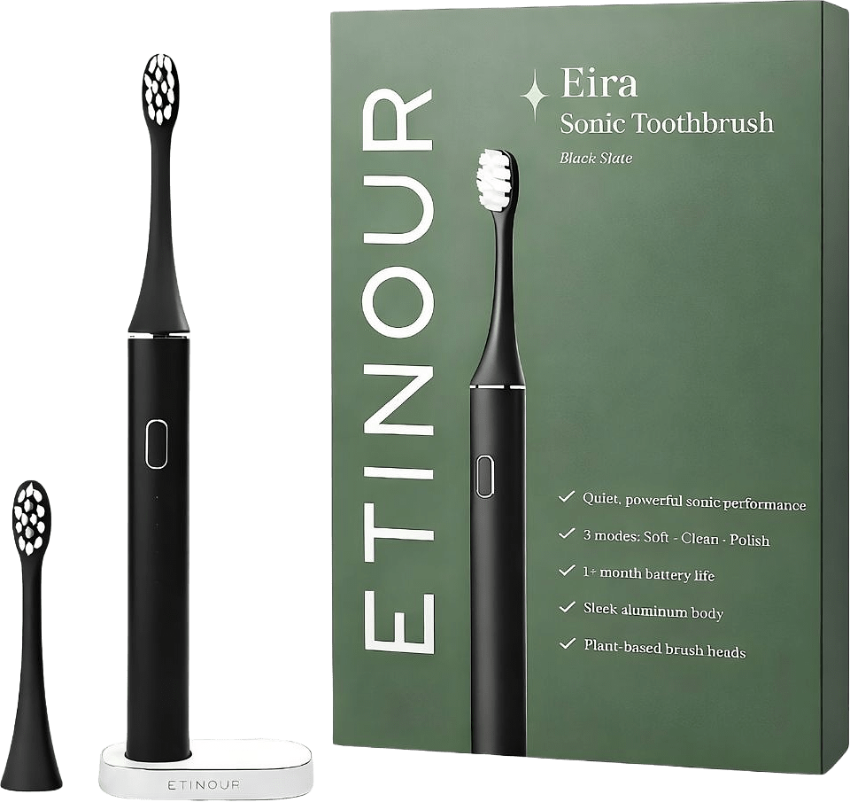 Eira Sonic Toothbrush, från Etinour, i färgen Black Slate.