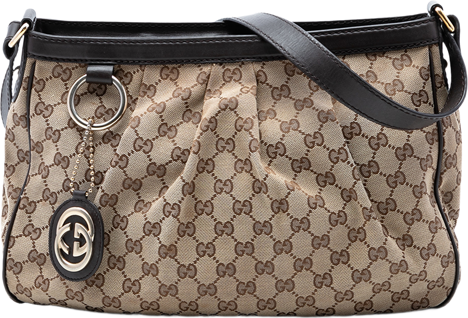 Gucci Gg Canvas Sukey Crossbody, från Luxclusif, i färgen beige.