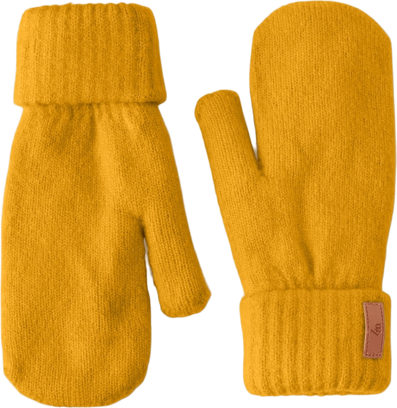 Mittens - Vuxen, från BabyMocs, i färgen mustard.