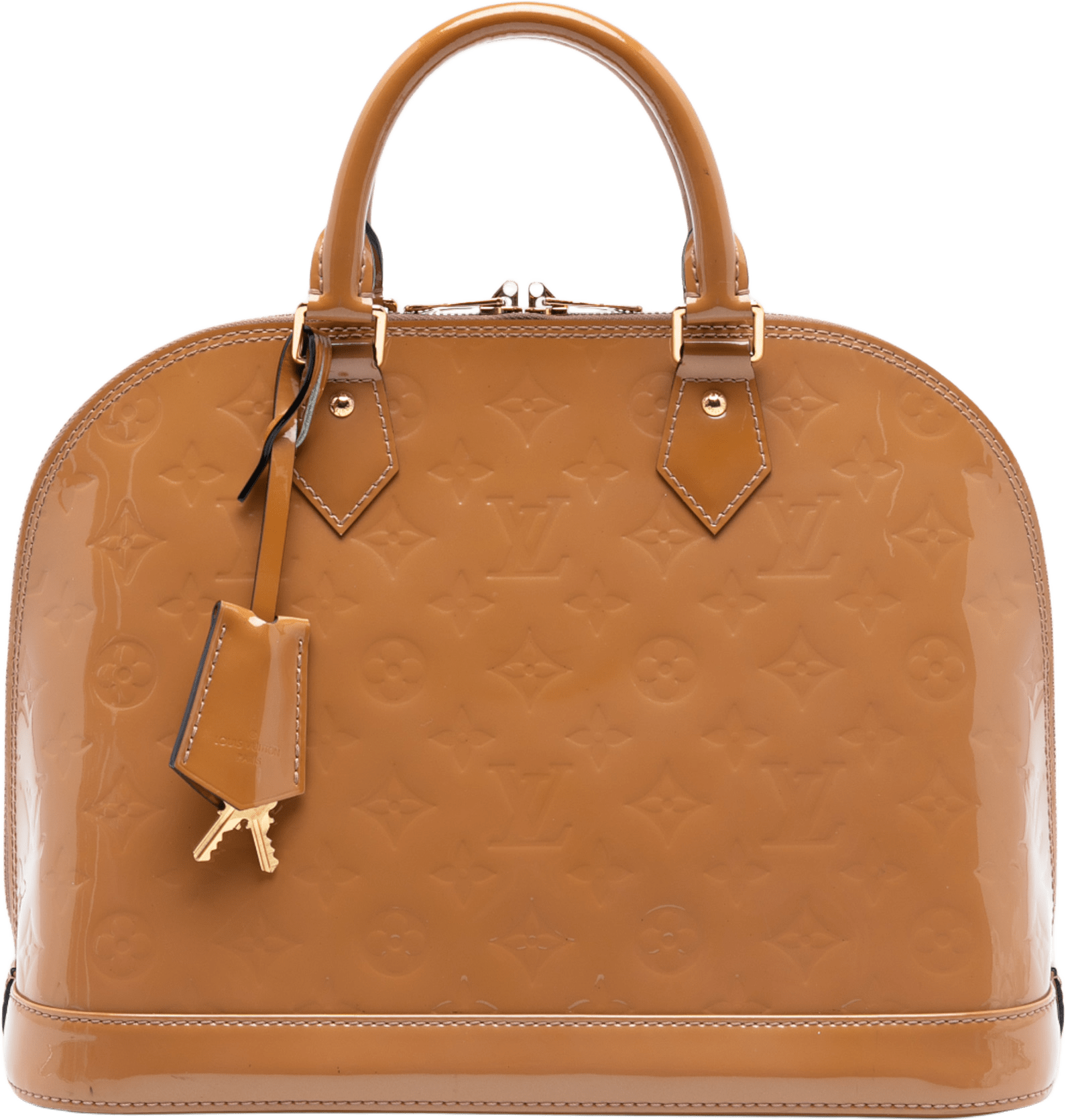 Louis Vuitton Monogram Vernis Alma Pm, från Luxclusif, i färgen brown.