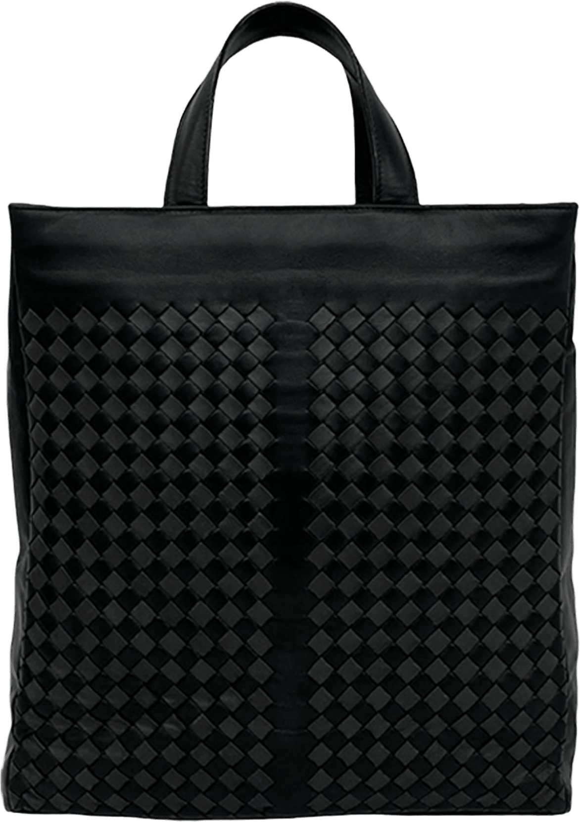 Bottega Veneta Bicolor Nappa Intrecciato Tote, från Luxclusif, i färgen black.