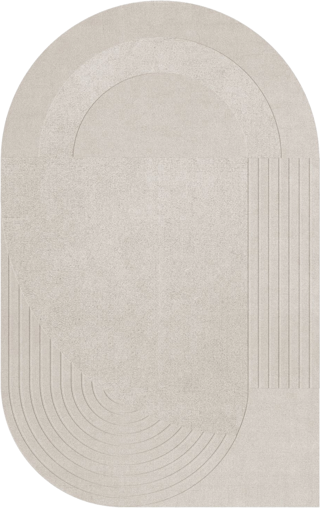 Circular Ullmatta Light Oatmeal, från Layered, i färgen oatmeal.