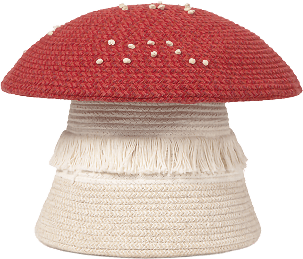 Korgsvamp, från LORENA CANALS, i färgen röd, ny terrakotta, aubergine, vintageröd.