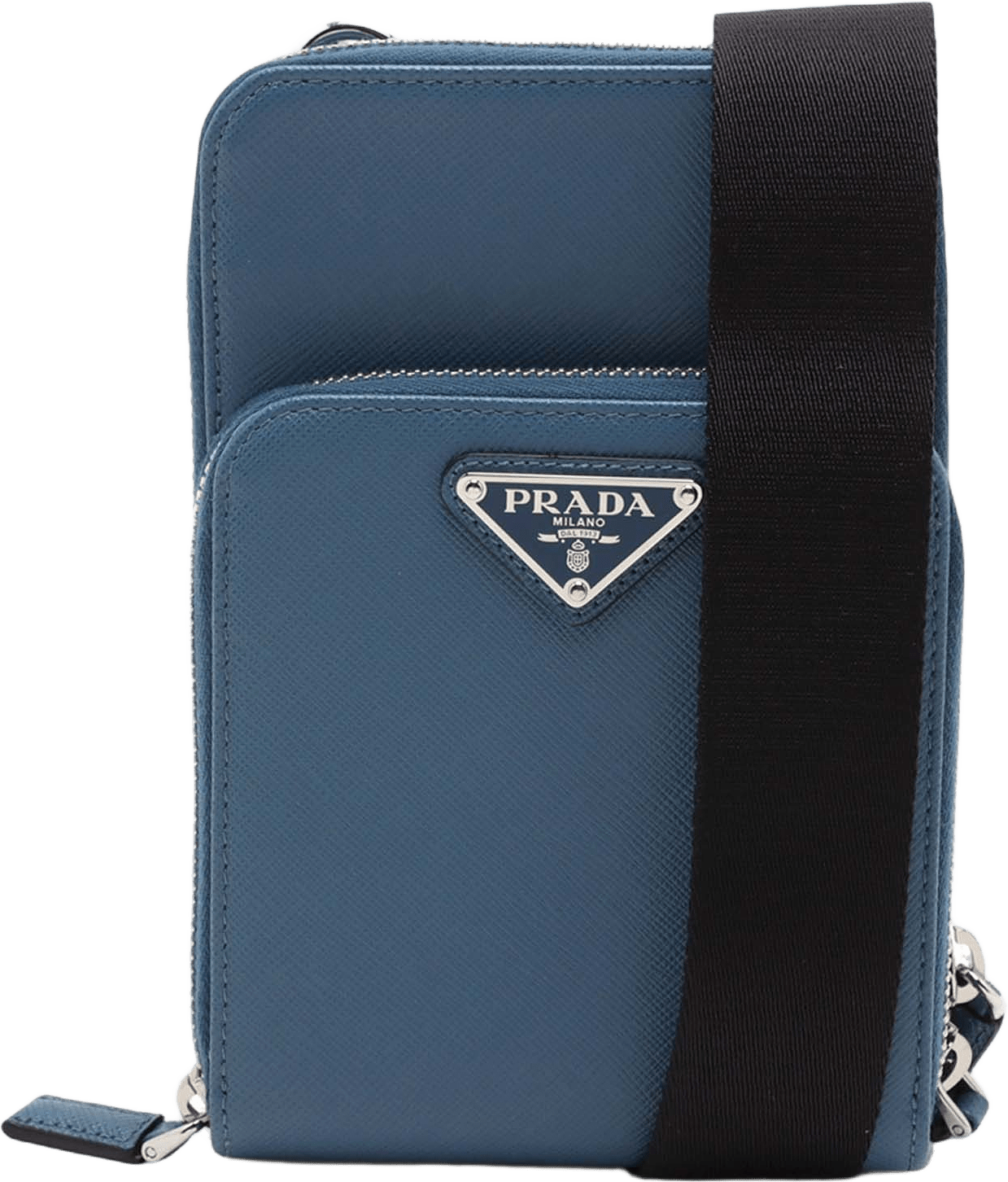 Prada Saffiano Smartphone Case, från Luxclusif, i färgen blue.