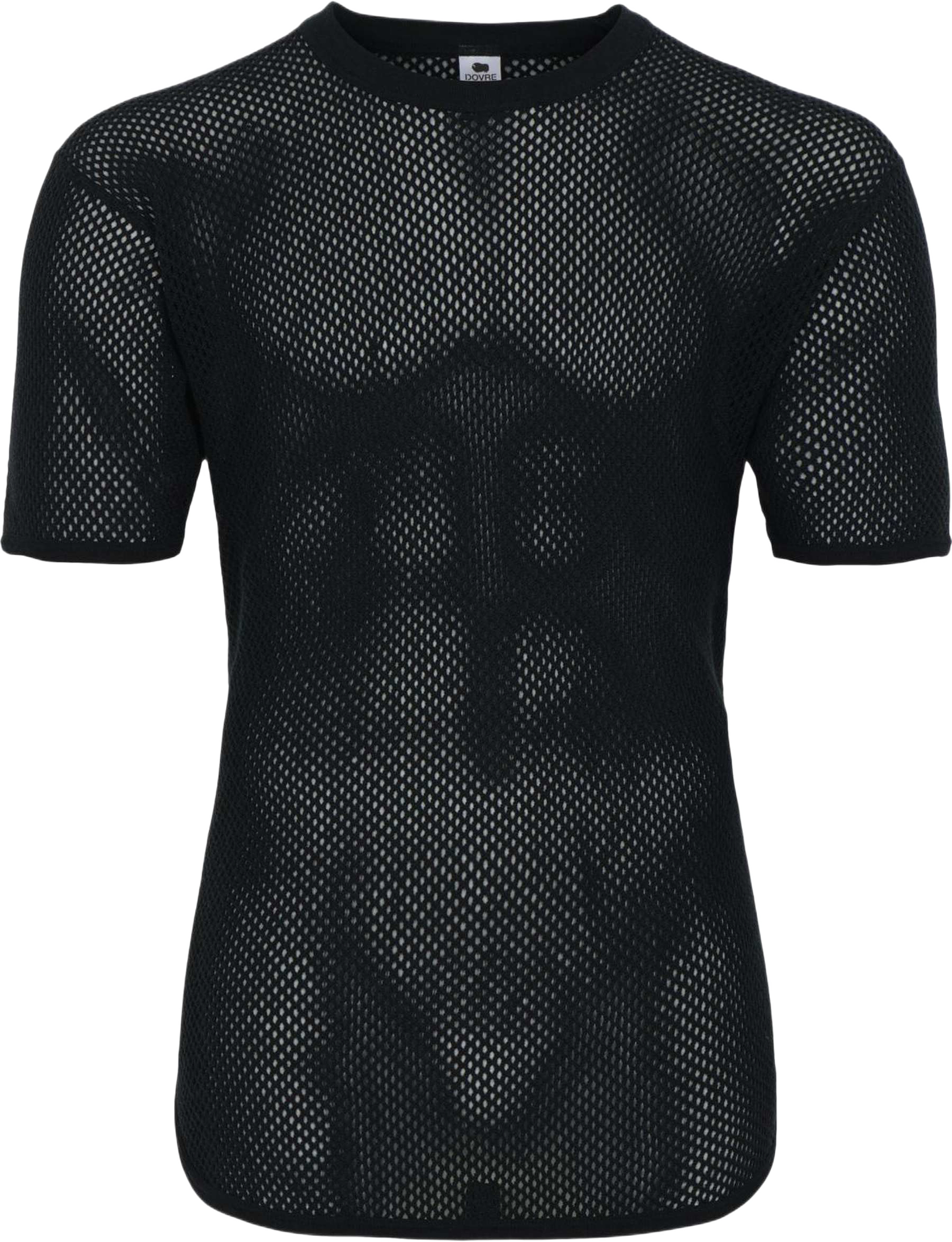 Mesh Undertröja T-shirt | 100% Merinoull | Svart, från Dovre, i färgen black.