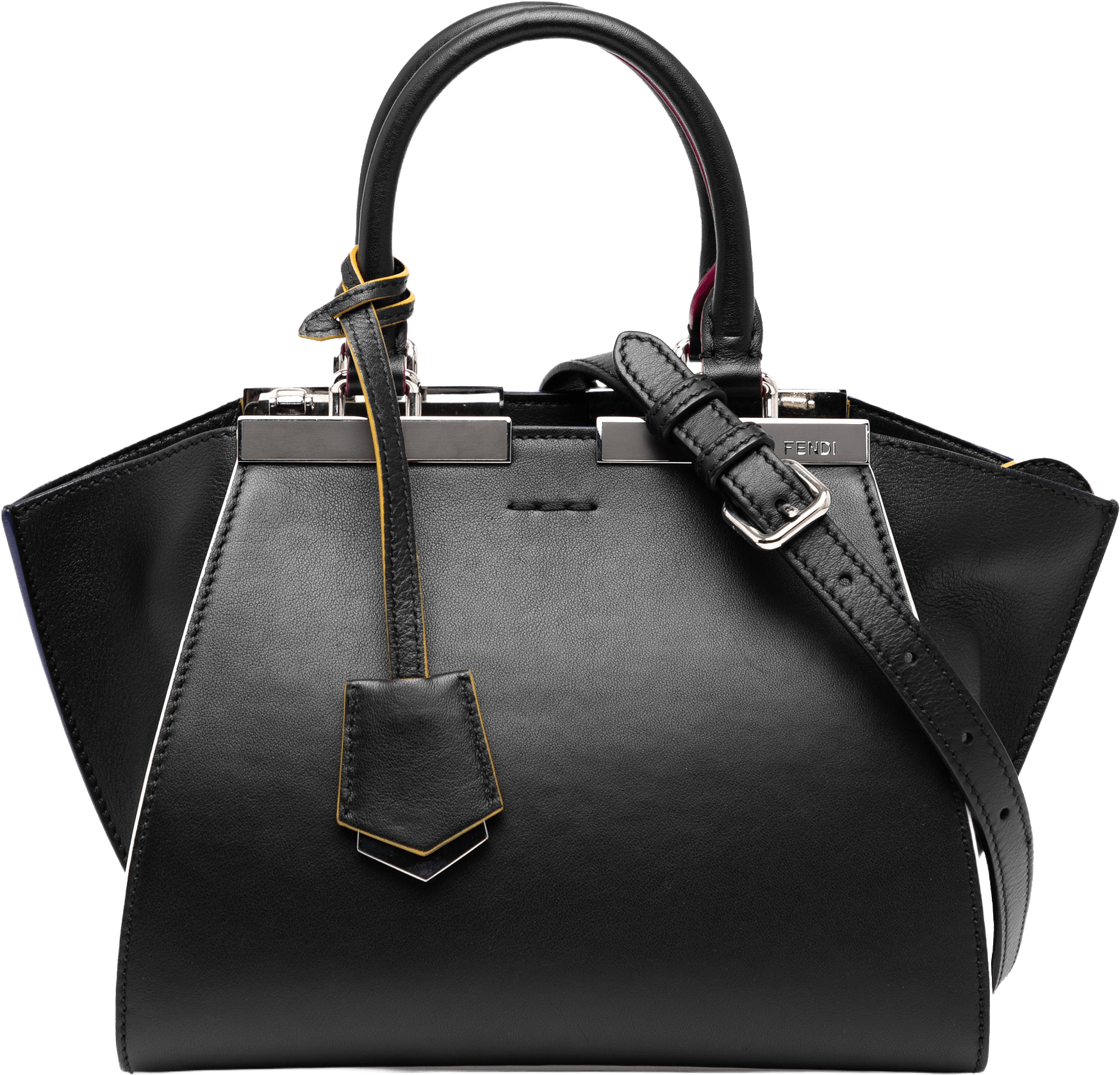 Fendi Mini Calfskin 3jours Satchel, från Luxclusif, i färgen black.