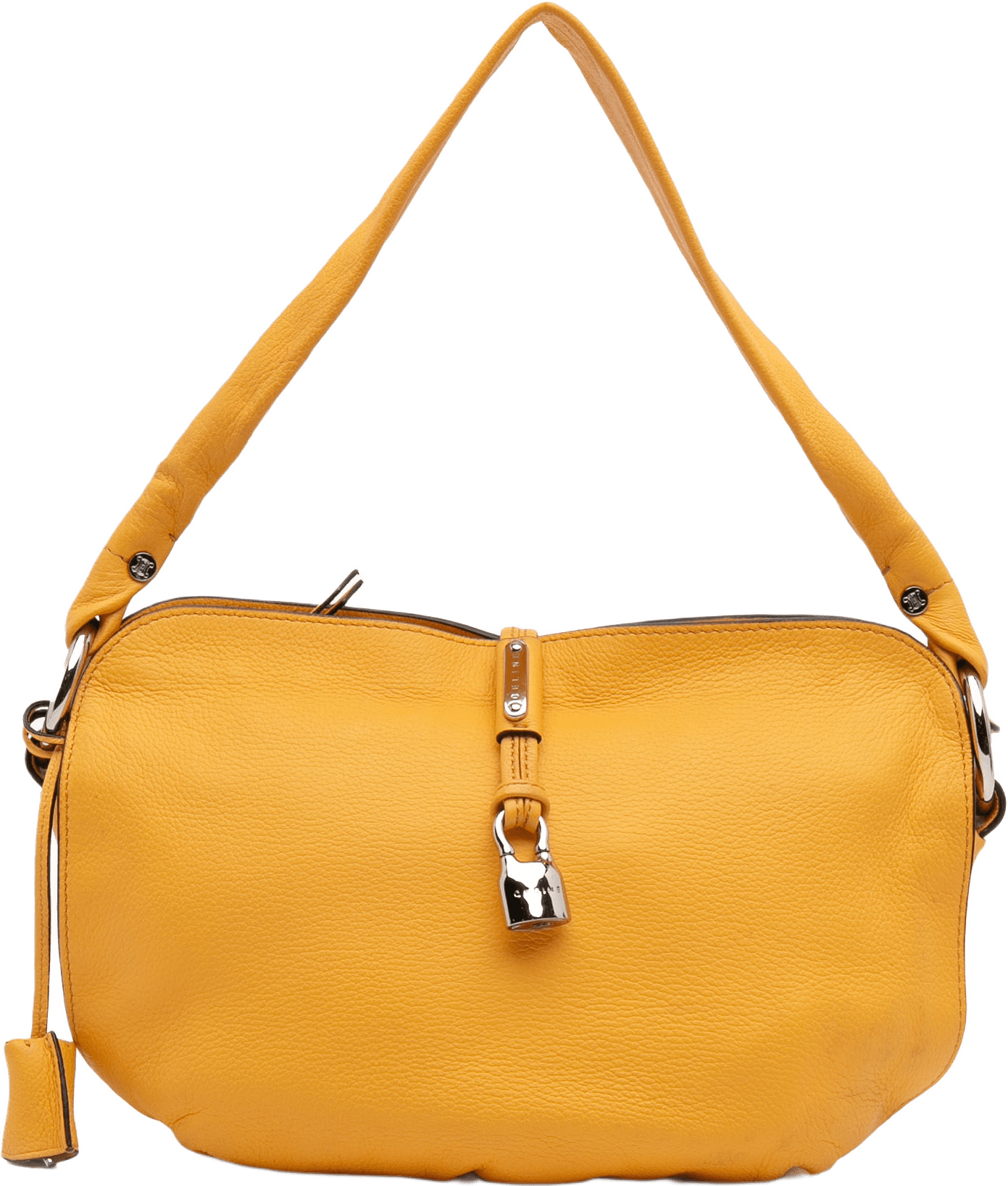 Celine Leather Bittersweet Hobo, från Luxclusif, i färgen mustard.