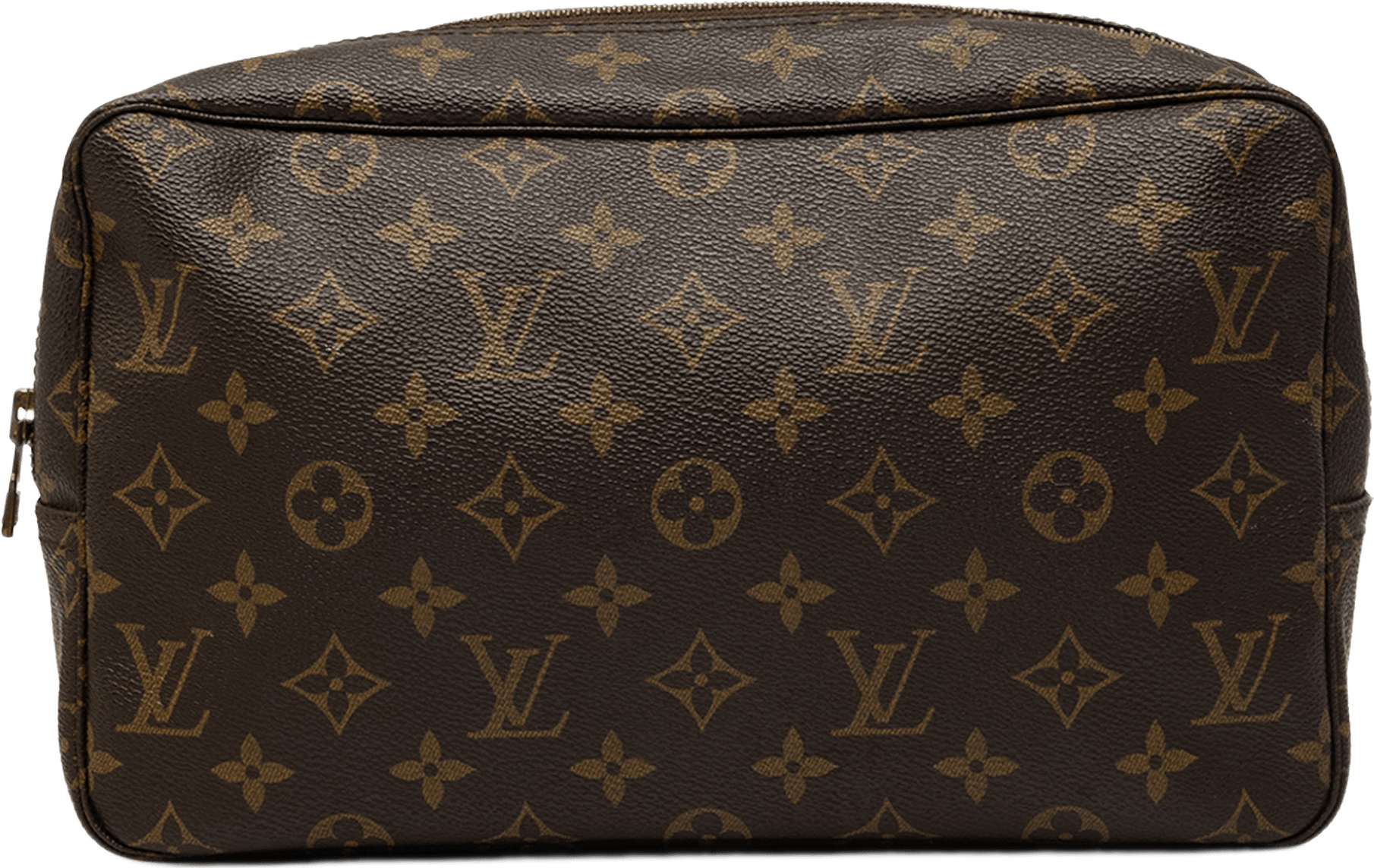 Louis Vuitton Monogram Trousse Toilette 28, från Luxclusif, i färgen brun.