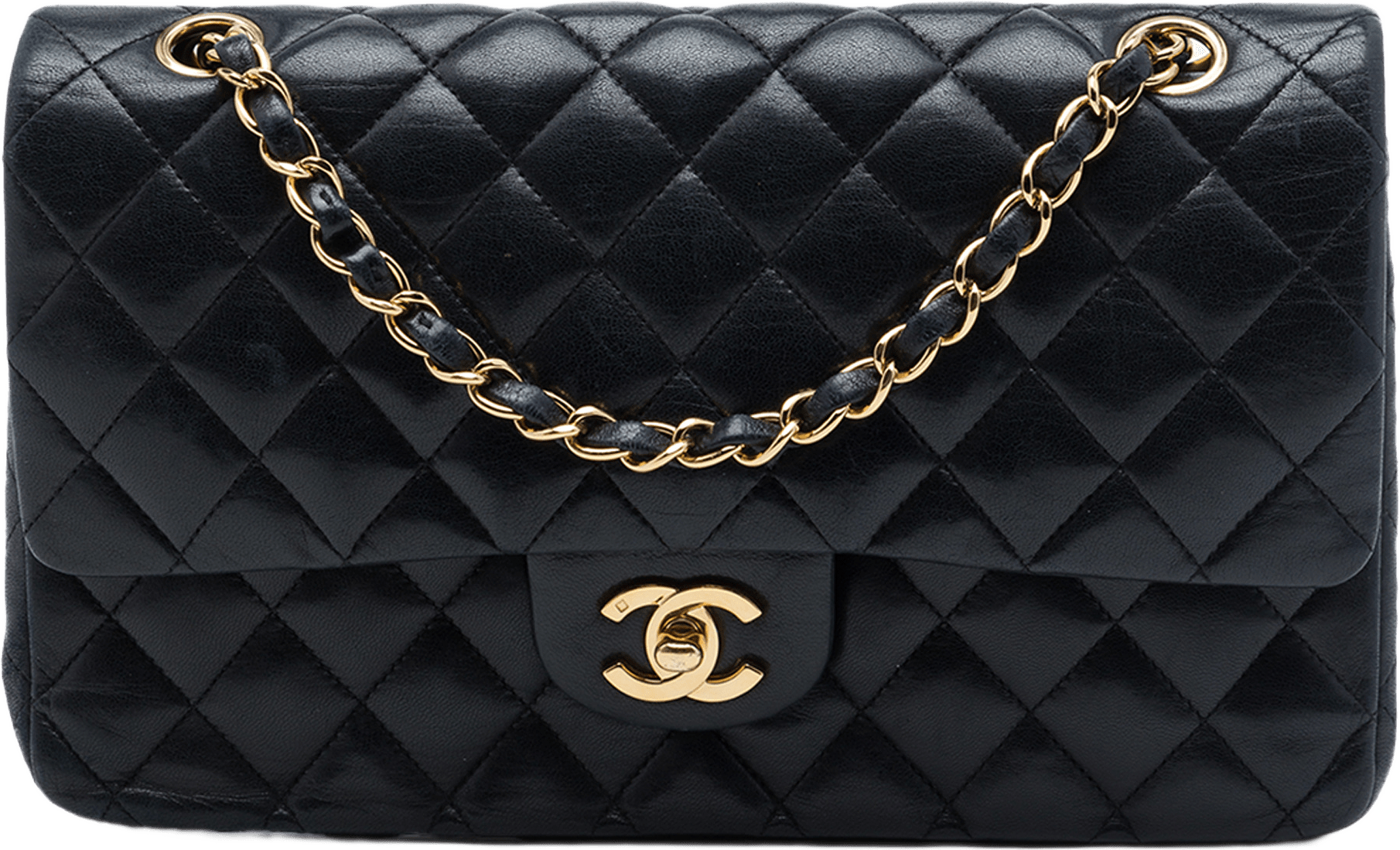 Chanel Medium Classic Lambskin Double Flap, från Luxclusif, i färgen svart.