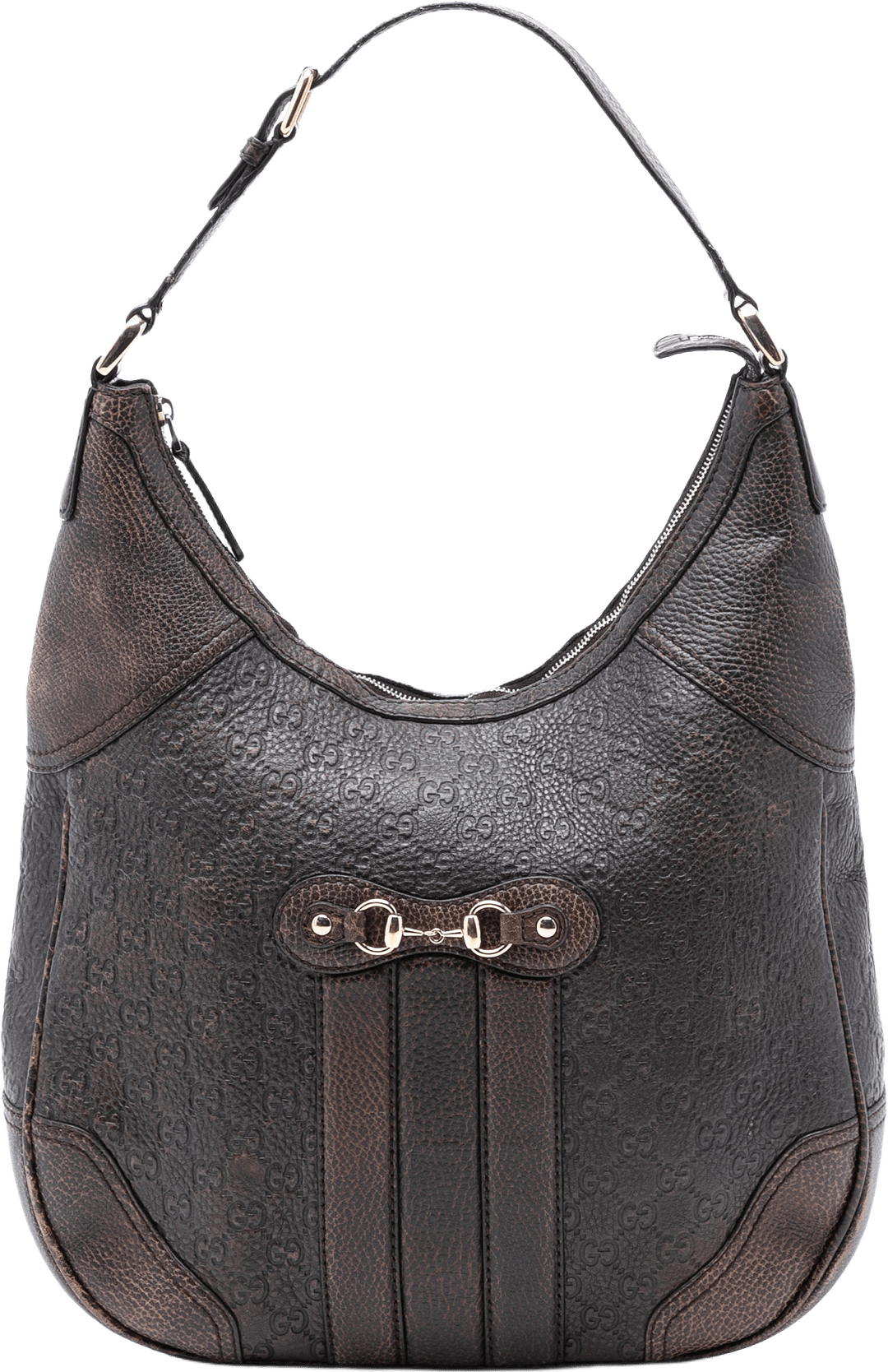 Gucci Guccissima Catherine Shoulder Bag, från Luxclusif, i färgen dark brown.