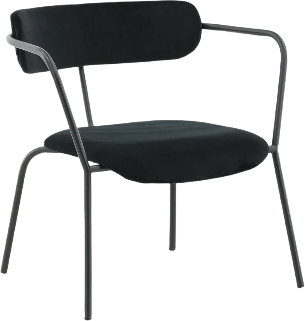 Duffy Fåtölj, från Venture Home, i färgen black sammet.