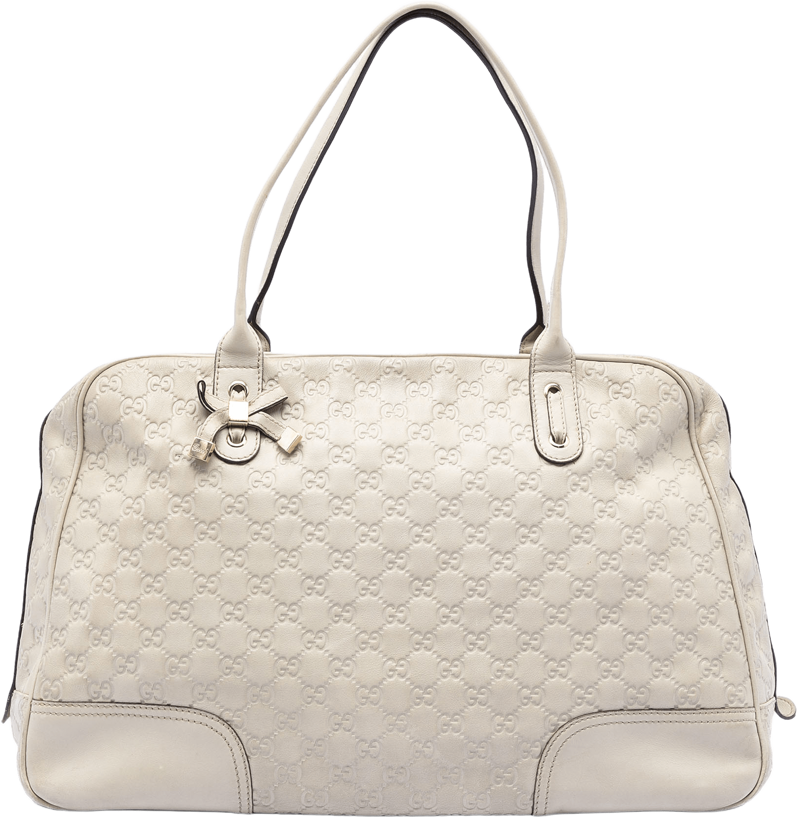 Gucci Large Guccissima Princy Tote, från Luxclusif, i färgen ivory.