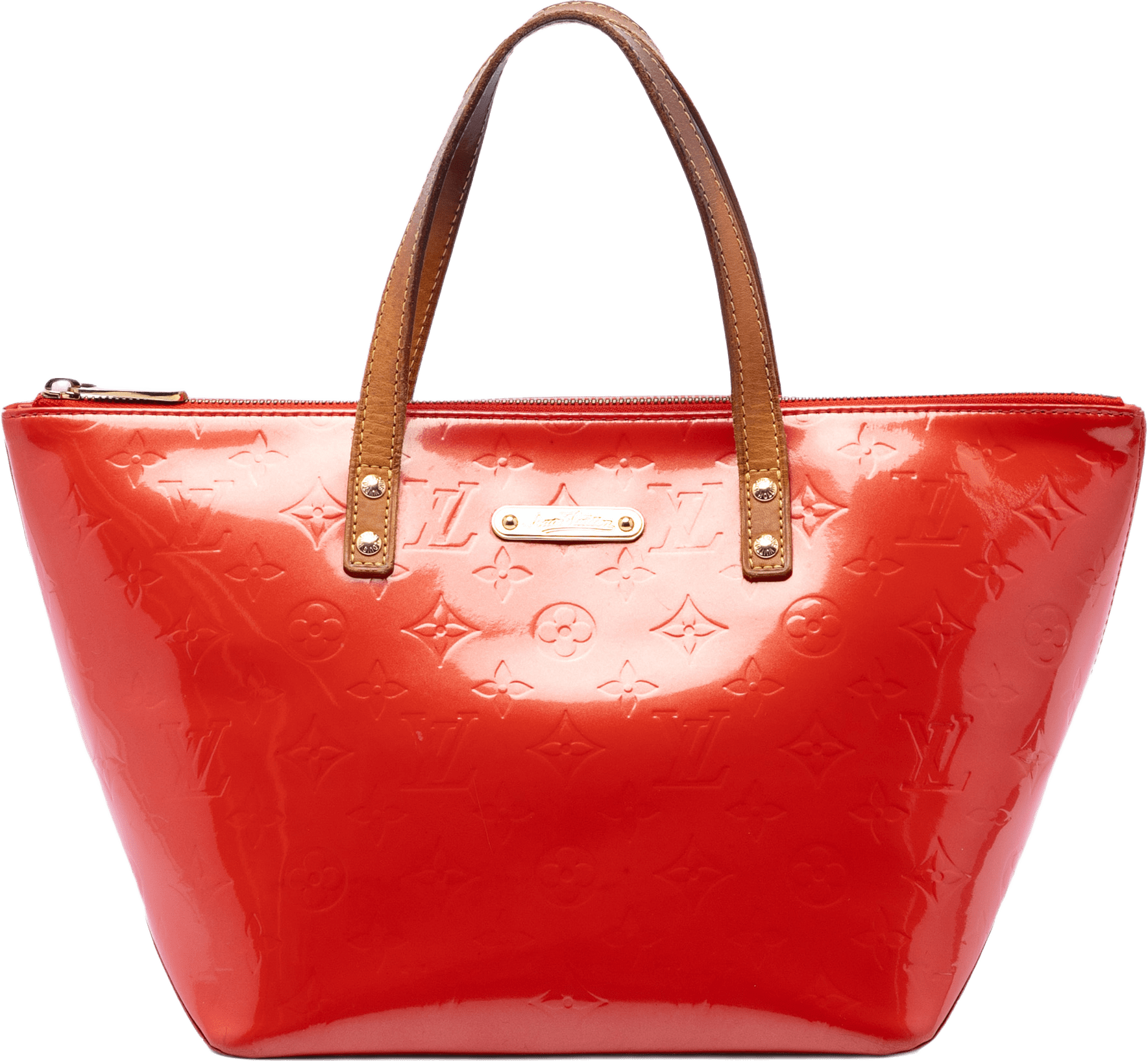 Louis Vuitton Monogram Vernis Bellevue Pm, från Luxclusif, i färgen röd.