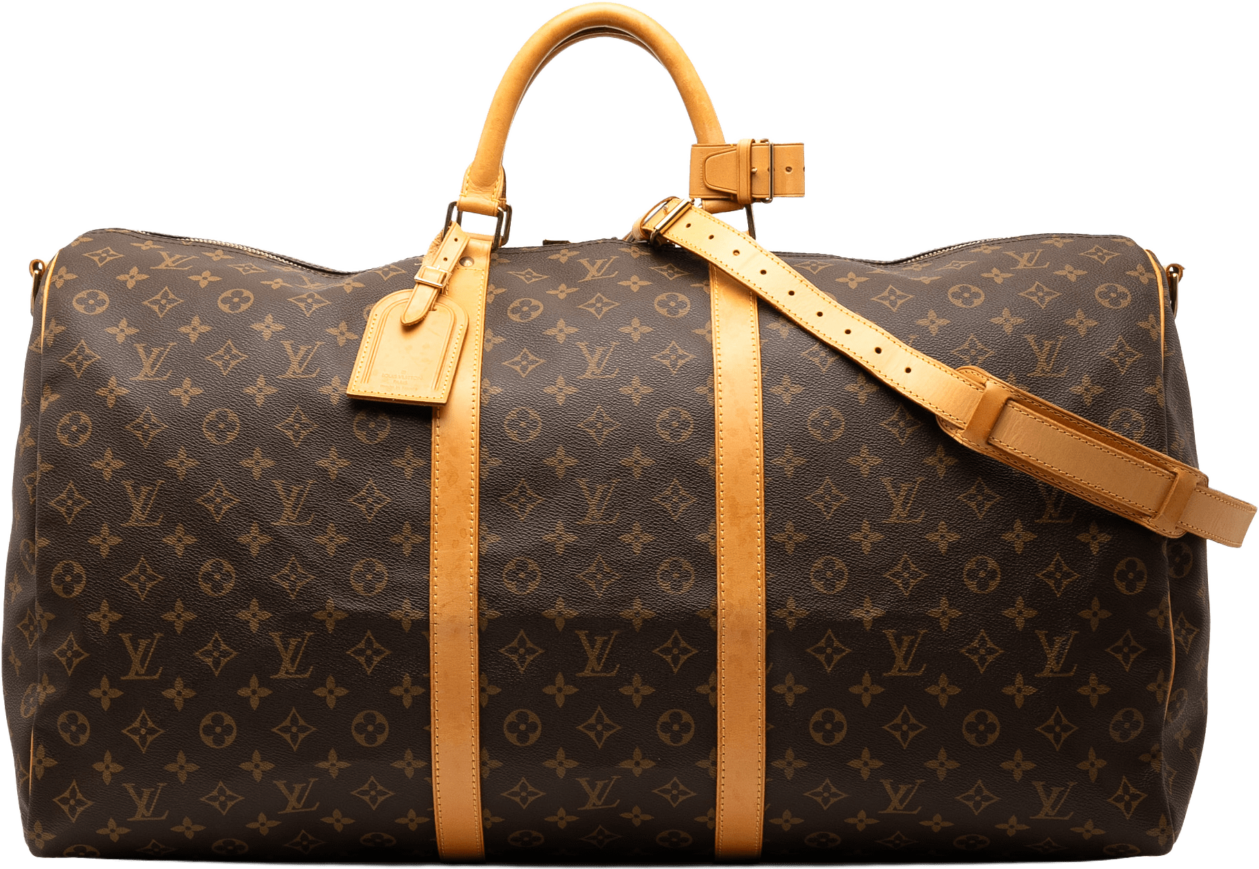 Louis Vuitton Monogram Keepall Bandouliere 60, från Luxclusif, i färgen brown.