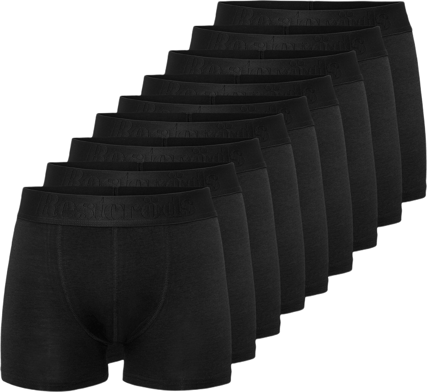 Ekologisk Bomull, Boxer, 9-pack, Navy, från Resteröds, i färgen black.