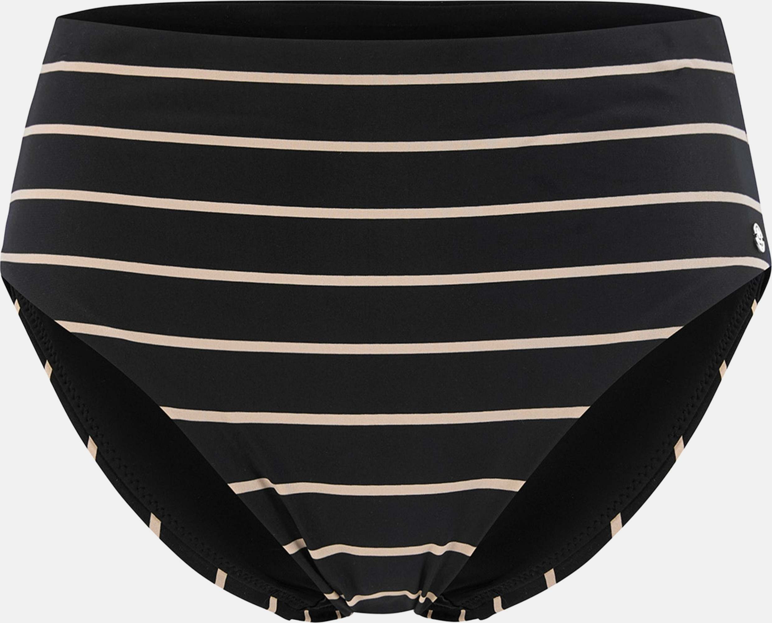 Cuba Maxi Bikinitrosa, från Swegmark, i färgen black/beige stripe.