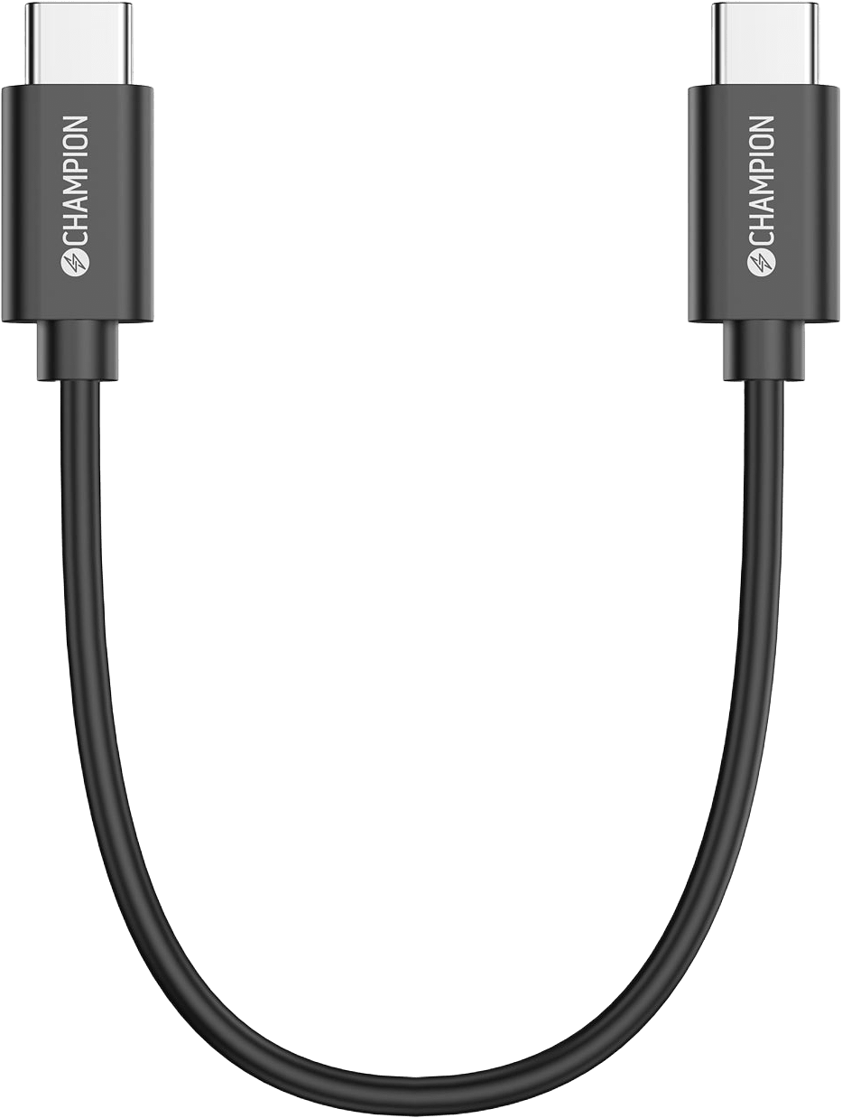 Usb-c Kabel 30cm Svart, från Champion Nordic, i färgen svart.