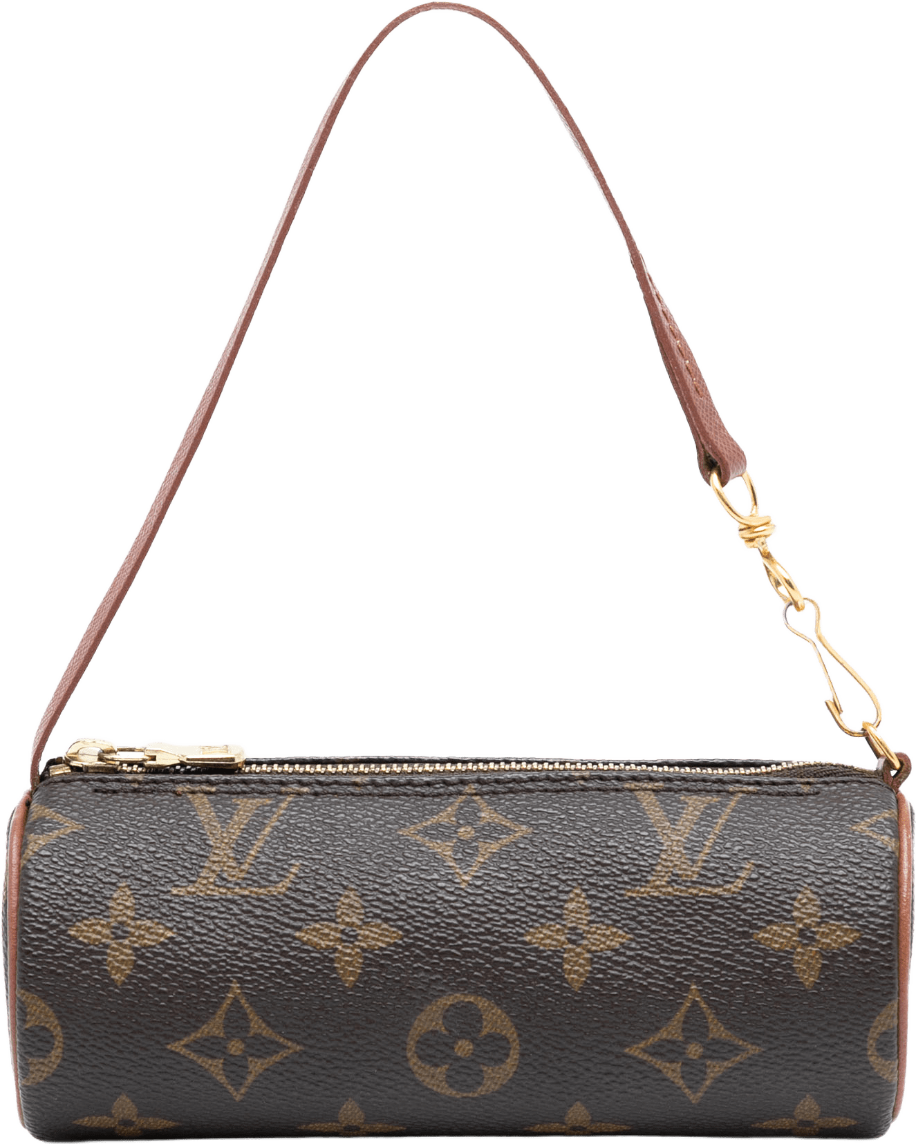Louis Vuitton Monogram Papillon Pochette, från Luxclusif, i färgen brown.