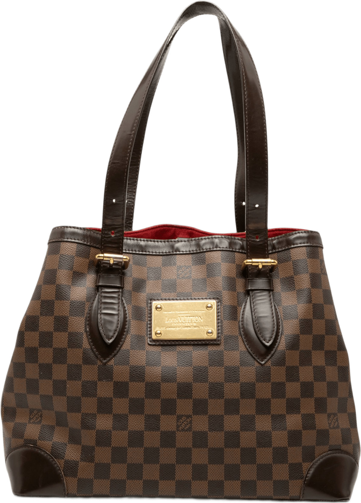 Louis Vuitton Damier Ebene Hampstead Mm, från Luxclusif, i färgen brun.
