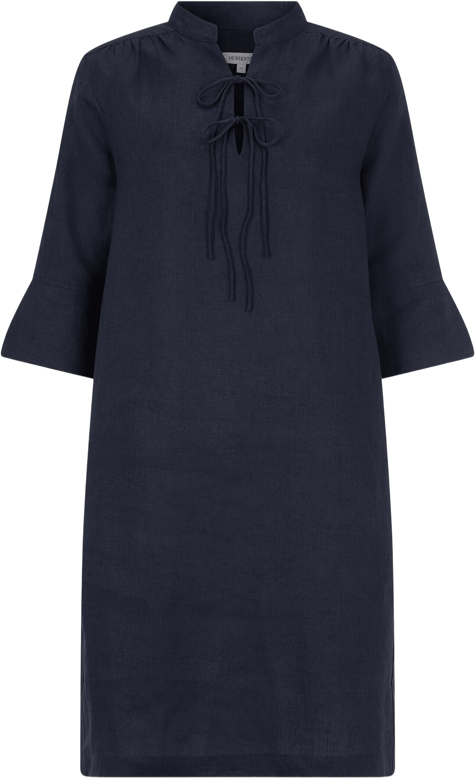 Thea Linen Dress, från Newhouse, i färgen marinblå.