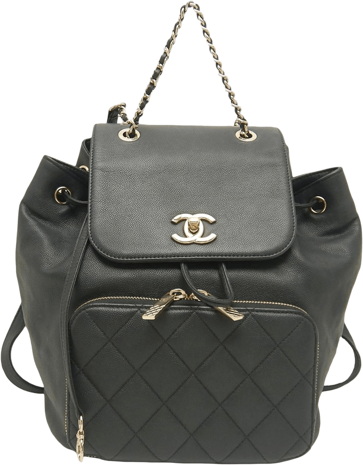 Chanel Business Affinity Caviar Backpack, från Luxclusif, i färgen black.