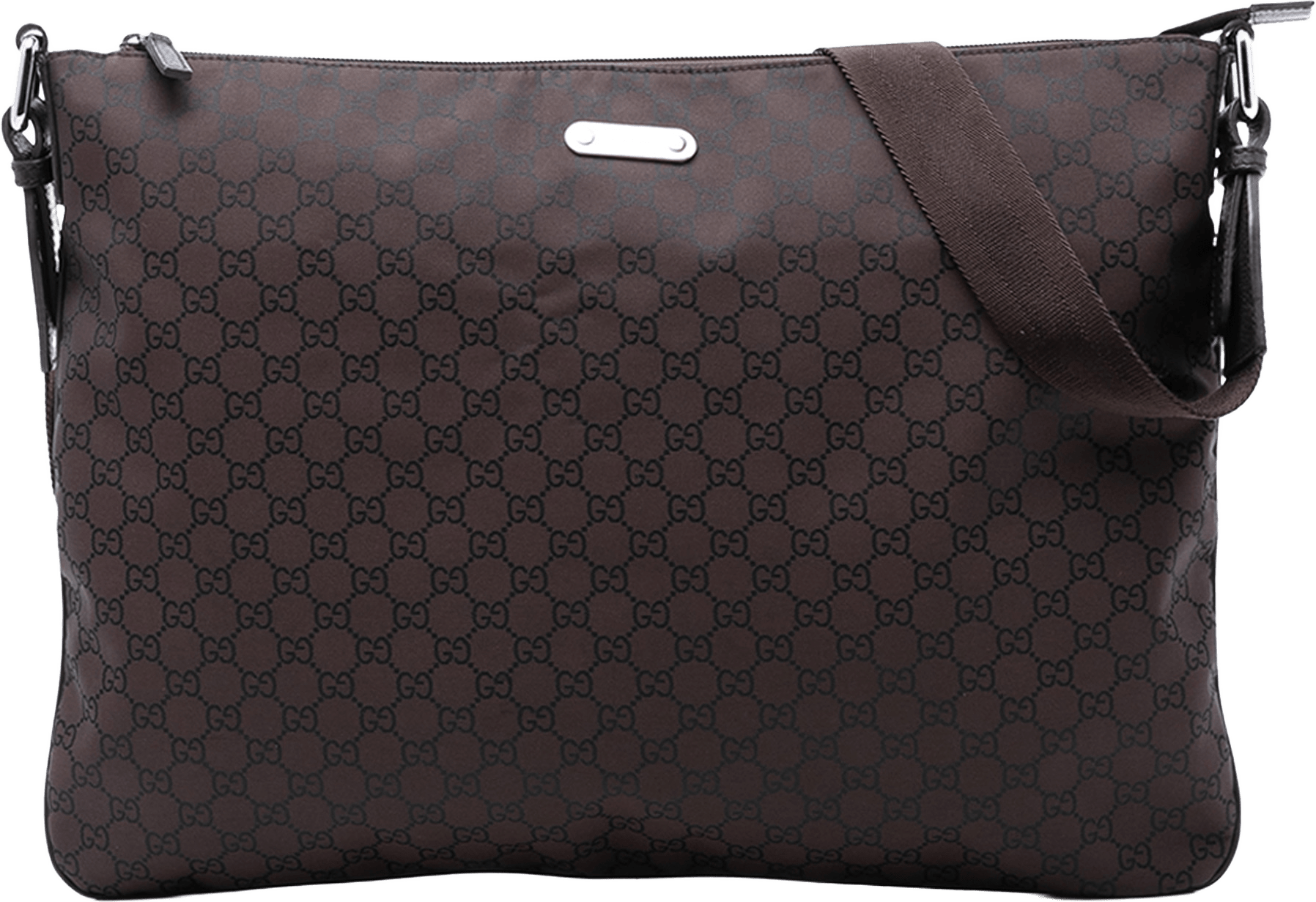 Gucci Gg Nylon Crossbody, från Luxclusif, i färgen dark brown.