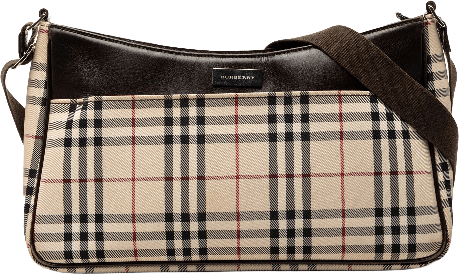 Burberry House Check Canvas Crossbody, från Luxclusif, i färgen beige.