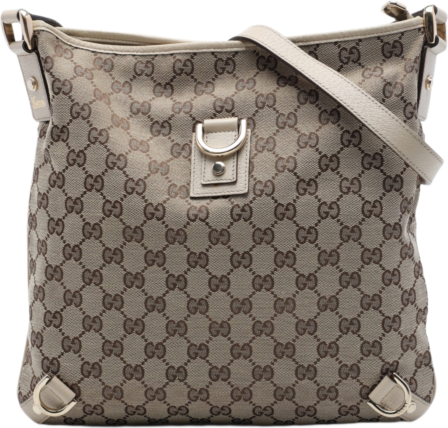 Gucci Gg Canvas Abbey D Ring Crossbody, från Luxclusif, i färgen beige.