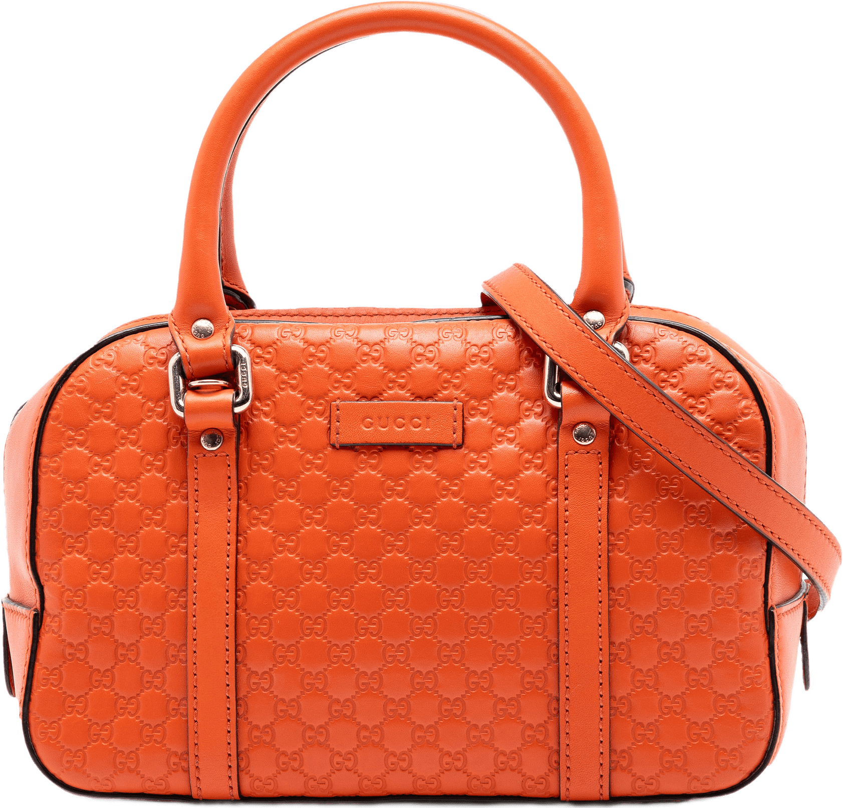 Gucci Small Microguccissima Bree Satchel, från Luxclusif, i färgen orange.