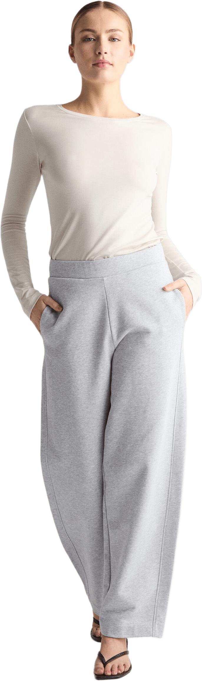 Moon Sweatpants - Grey Melange, från Residus, i färgen grey.