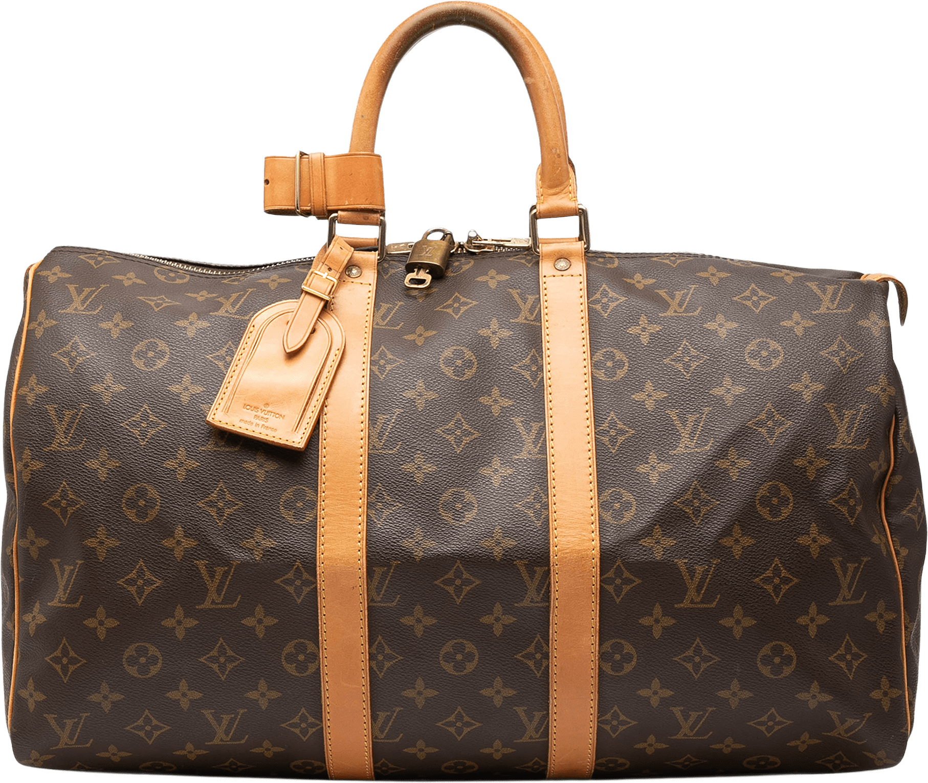 Louis Vuitton Monogram Keepall 45, från Luxclusif, i färgen brown.
