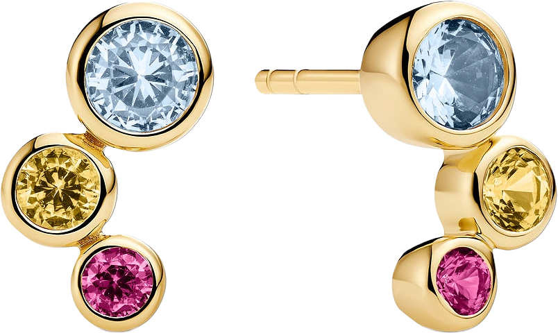 Örhängen Sardinien Tre, från Sif Jakobs Jewellery, i färgen 18k guldpläterad.