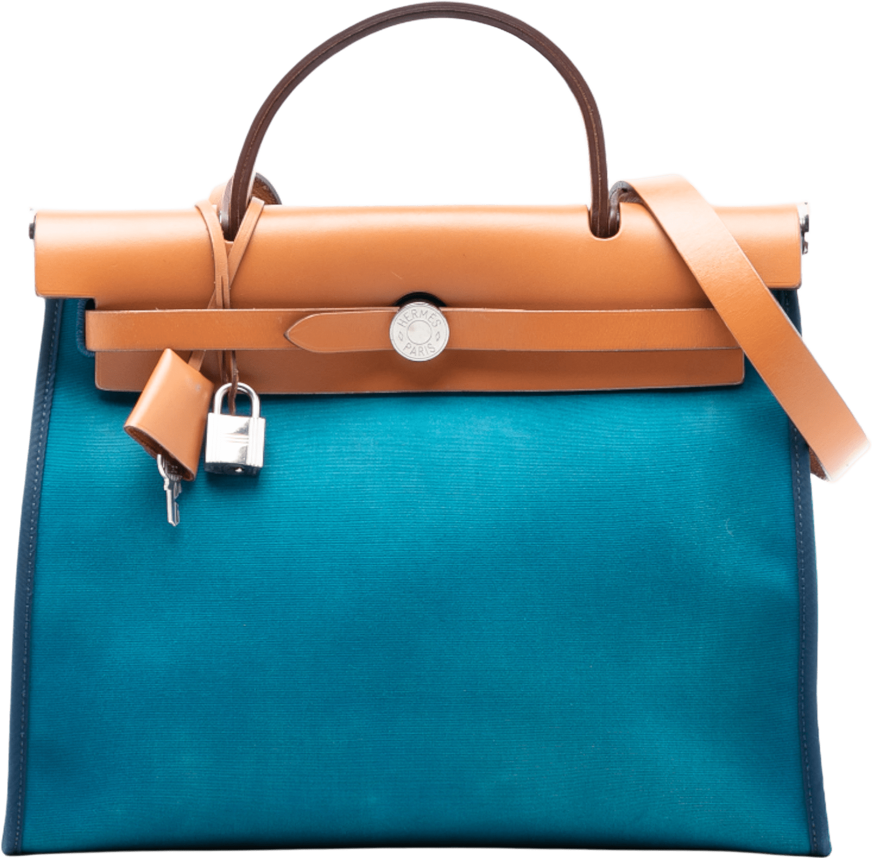 Hermès Toile Herbag Zip 31, från Luxclusif, i färgen blue.