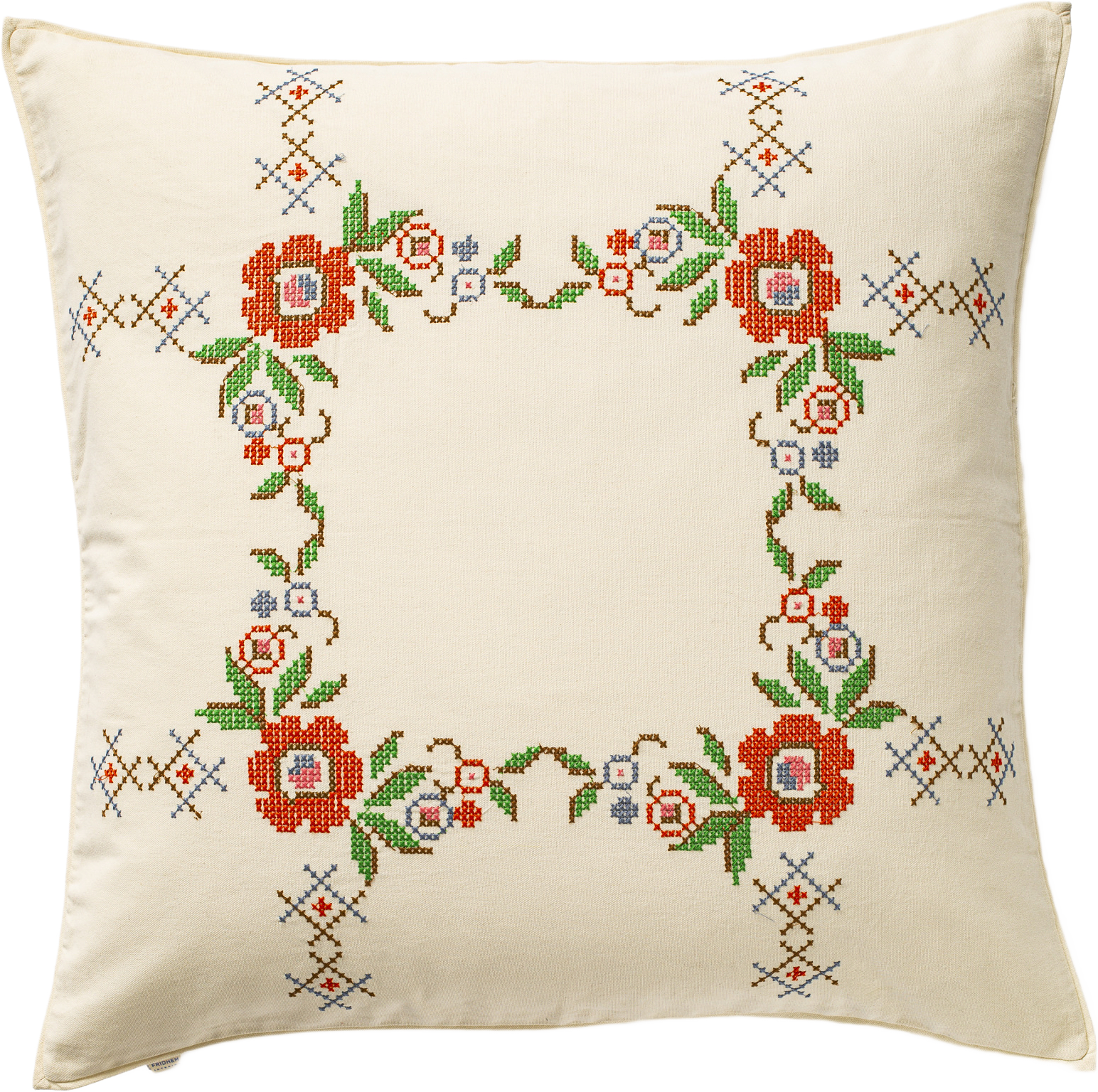 Malvina Kuddfodral, från Fridhem Interior, i färgen offwhite/multi.