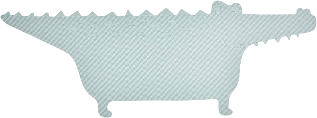 Bath Mat Crocodile Gustav, från OYOY Mini, i färgen pale mint.
