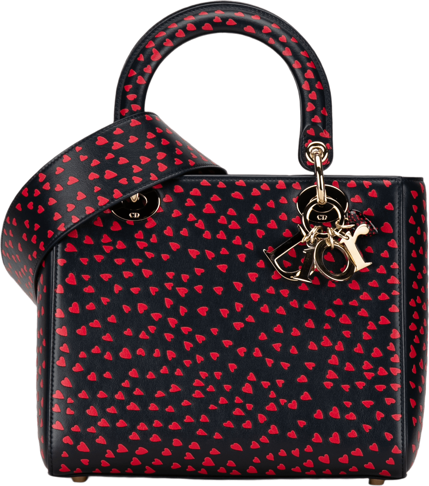 Dior Medium Calfskin I Love Paris Lady Dior, från Luxclusif, i färgen navy.