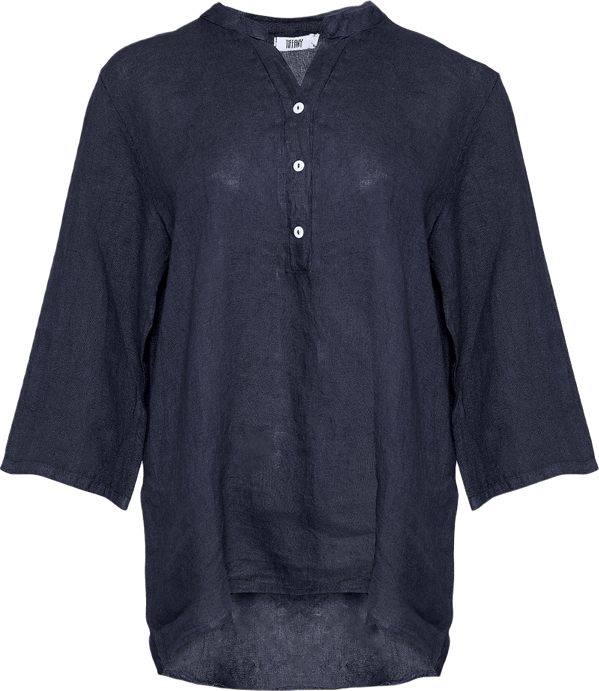 17661, Shirt, Linen - Blue Navy, från Tiffany, i färgen blue navy.