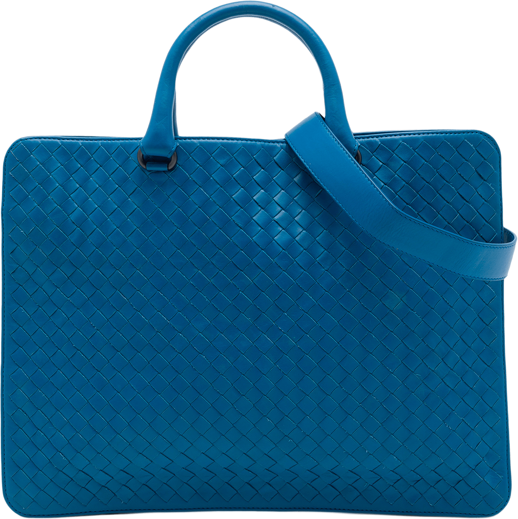 Bottega Veneta Nappa Intrecciato Briefcase, från Luxclusif, i färgen blå.