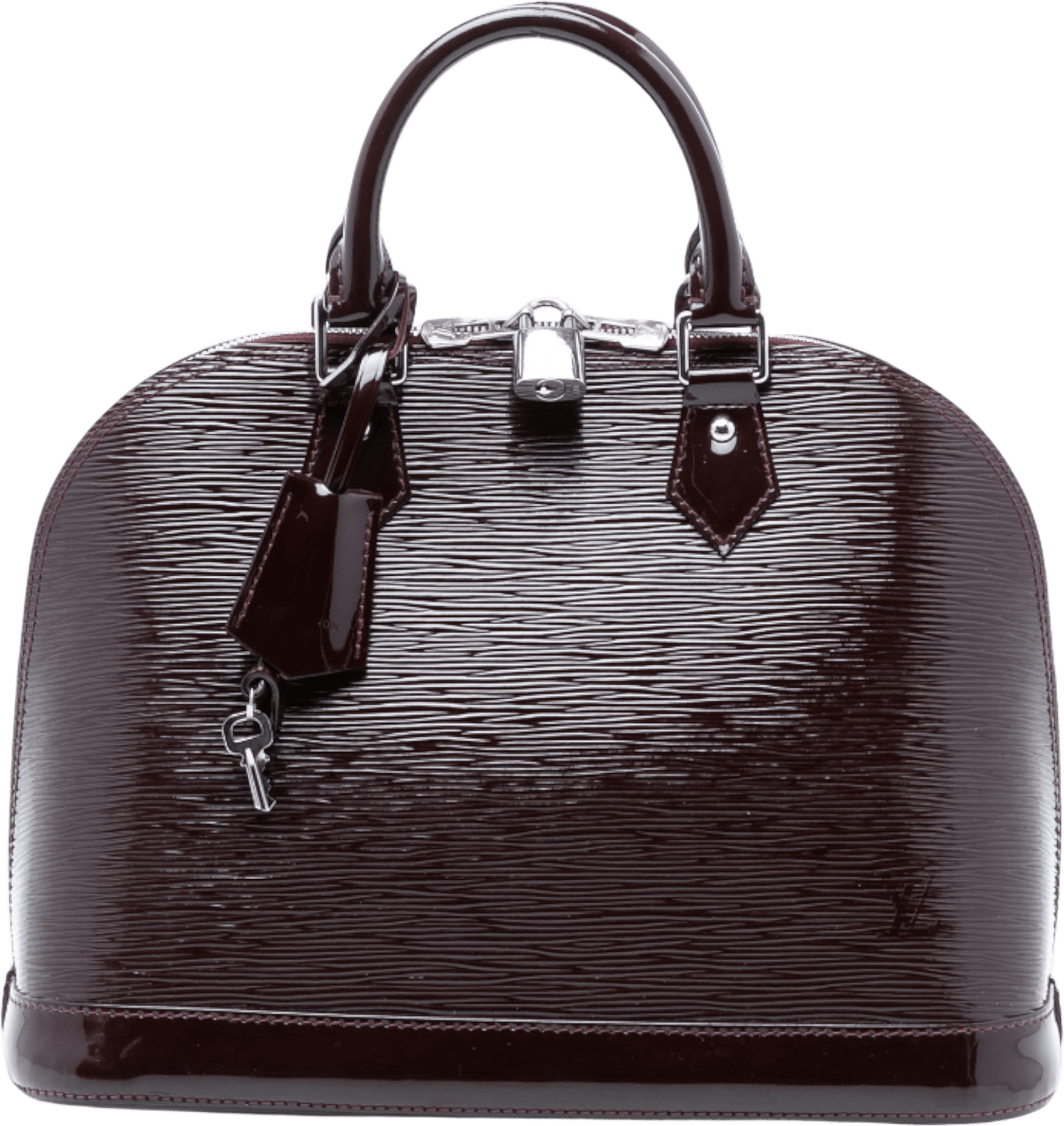 Louis Vuitton Electric Epi Alma Pm, från Luxclusif, i färgen purple.